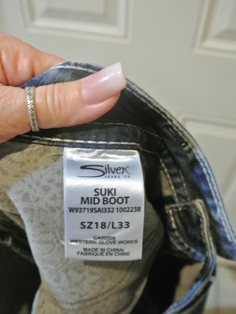 WOMENS SILVER SUKI MID BOOT SIZE 18 JEANS - Picture 4 of 4